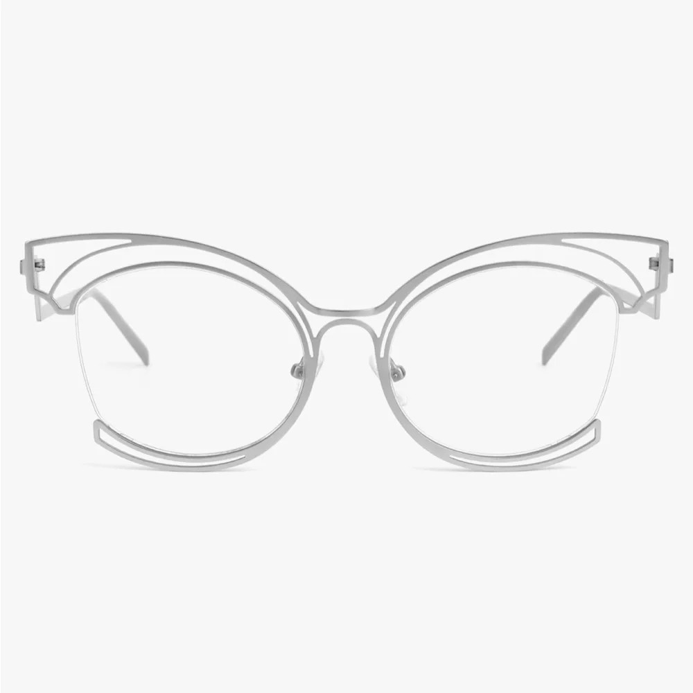 Geometric Metal Frame Eyewear (No prescription)